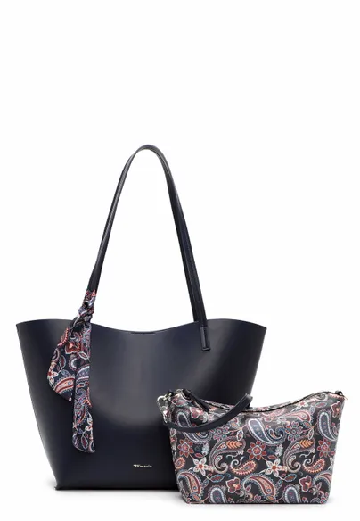 TAMARIS Shopper Blau Lederimitat 