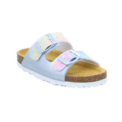 BIOLife Lederdecksohle Kinder-Pantolette Multicolor Lederimitat 