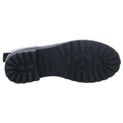 SCHUHENGEL mit Lammfellfutter Boot Schwarz Leder SCHUHENGEL mit Lammfellfutter Boot Schwarz Leder
