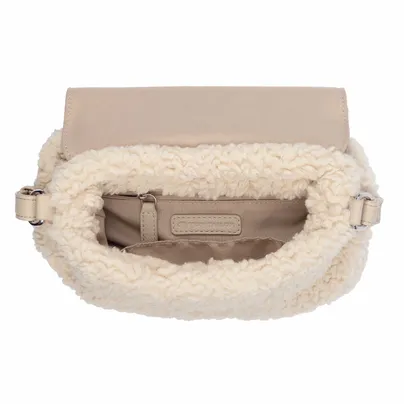 TOM TAILOR Handtasche mit Überschlag Beige Textil TOM TAILOR Handtasche mit Überschlag Beige Textil