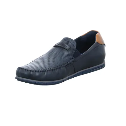 BUGATTI SHOES Halbschuh Blau Leder BUGATTI SHOES Halbschuh Blau Leder