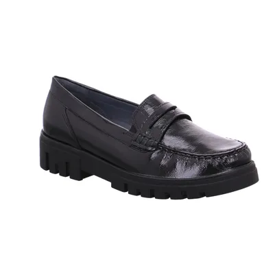 WALDLÄUFER mit Wechselfussbett Comfort-Slipper Schwarz Leder 