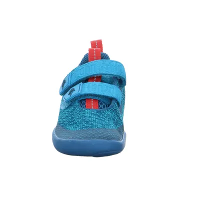 AFFENZAHN Komfortschuh Kleinkinder-Halbschuh Klett Petrol Textil 