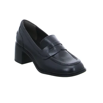 TAMARIS Hochfrontpumps Schwarz Leder 