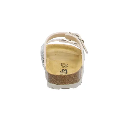 BIOLife Lederdecksohle Kinder-Pantolette Leopard Lederimitat BIOLife Lederdecksohle Kinder-Pantolette Leopard Lederimitat