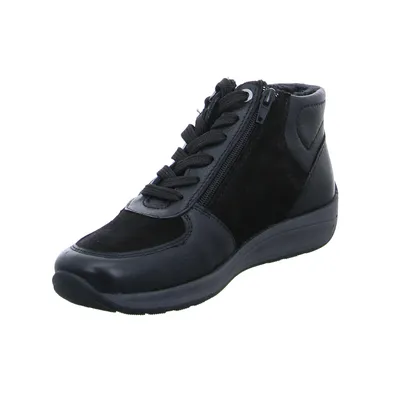 VAN DER LAAN mit 2RV Comfort-Mid Cut Sneaker Schwarz Leder VAN DER LAAN mit 2RV Comfort-Mid Cut Sneaker Schwarz Leder