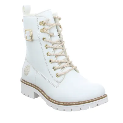 RIEKER Boot Offwhite Lederimitat 