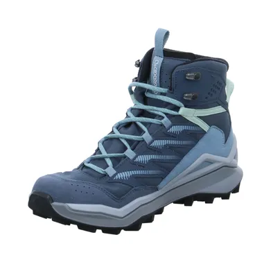 LOWA Gore-Tex Wander- Bergschuh Damen Blau Lederimitat 
