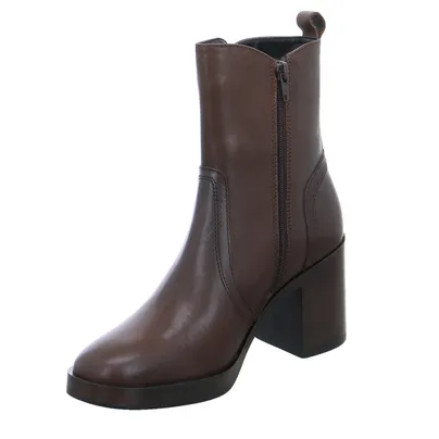 SCHUHENGEL Stiefelette Mittelbraun Leder SCHUHENGEL Stiefelette Mittelbraun Leder