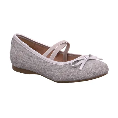 INDIGO Festlicher Schuh Mädchen-Ballerina Silber Lederimitat INDIGO Festlicher Schuh Mädchen-Ballerina Silber Lederimitat