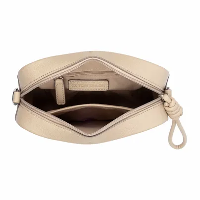 TOM TAILOR Umhängetasche Beige Lederimitat 