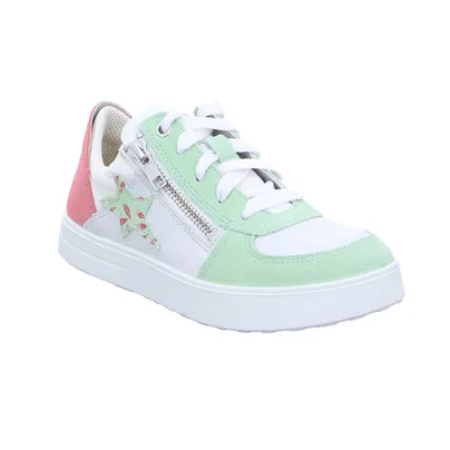 SUPERFIT Sneaker Mädchen-Halbschuh Binder Weiss Leder 
