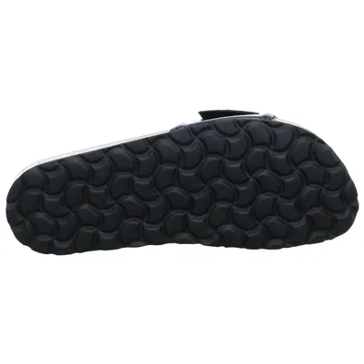VERBENAS Pantolette Schwarz Leder 
