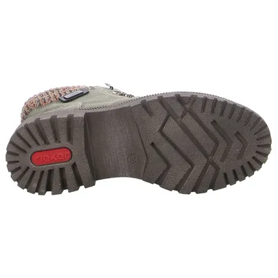 RIEKER Boot Olive Lederimitat RIEKER Boot Olive Lederimitat
