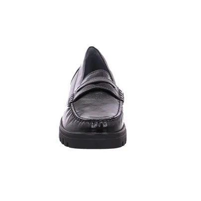 WALDLÄUFER mit Wechselfussbett Comfort-Slipper Schwarz Leder 