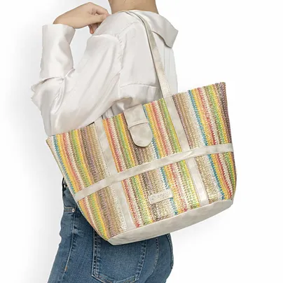 REMONTE Sommertasche Multicolor Lederimitat 