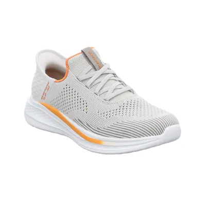 SKECHERS Memory Foam Halbschuhe Sneaker Stoff Beige Synthetik 