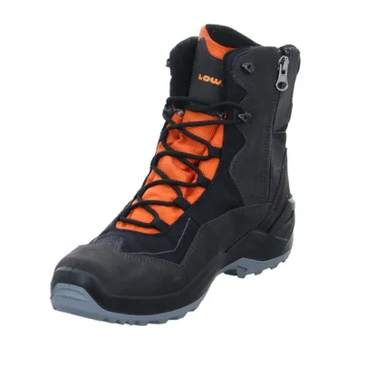 LOWA Winter-Sneaker high Jungen- Snowboot Membran Grau Textil 