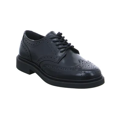 SCHUHENGEL Schnürschuh Schwarz Leder SCHUHENGEL Schnürschuh Schwarz Leder