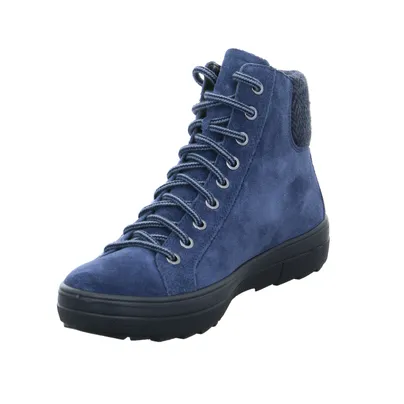 LEGERO mit Gore-Tex Membrane Mid Cut Sneaker Jeansblau Leder 