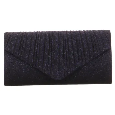 * Clutch / Abendtasche Blau Textil 