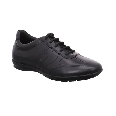 GEOX Halbschuhe Sneaker Schwarz Leder 