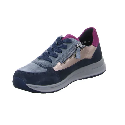 ARA mit Wechselfussbett Comfort-Schnürer Blau Leder ARA mit Wechselfussbett Comfort-Schnürer Blau Leder