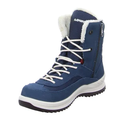 LOWA Winter-Sneaker, high Mädchen-Snowboot Membrane Dunkelblau Textil 