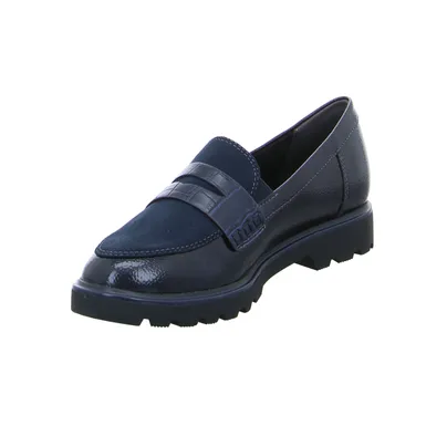 TAMARIS Slipper Navy Lederimitat TAMARIS Slipper Navy Lederimitat