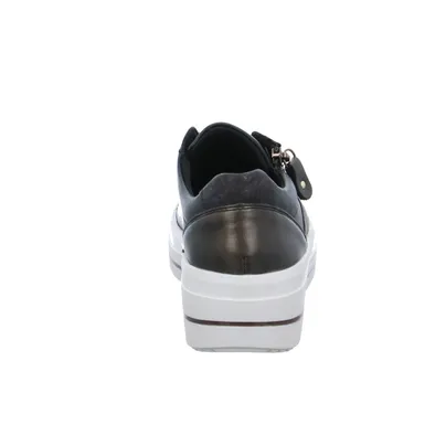 REMONTE mit Wechselfussbett Sneaker Schwarz Leder 