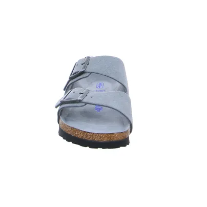 BIRKENSTOCK Bio-Fussbett Grau Leder 