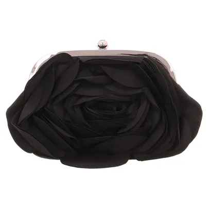 * Clutch / Abendtasche Schwarz Textil 