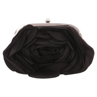 * Clutch / Abendtasche Schwarz Textil 