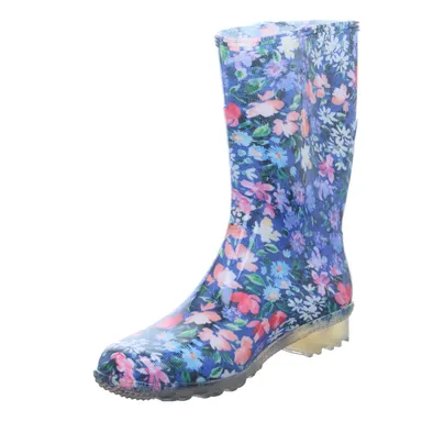 * Damen-Gummistiefel Blau Synthetik * Damen-Gummistiefel Blau Synthetik