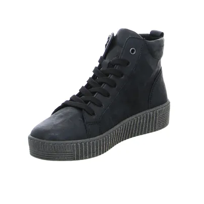 GABOR Mid Cut Sneaker Schwarz Leder GABOR Mid Cut Sneaker Schwarz Leder