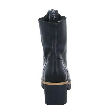 SCHUHENGEL mit Lammfellfutter Stiefelette Schwarz Leder 