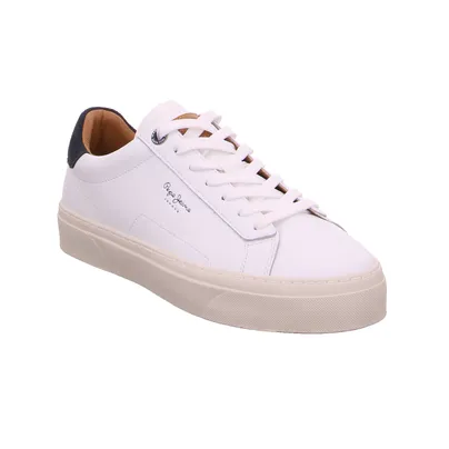 PEPE JEANS Halbschuhe Sneaker Weiss Leder PEPE JEANS Halbschuhe Sneaker Weiss Leder