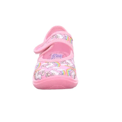 BECK Mädchenhausschuh Kinder-Hausschuh Rosa Textil BECK Mädchenhausschuh Kinder-Hausschuh Rosa Textil