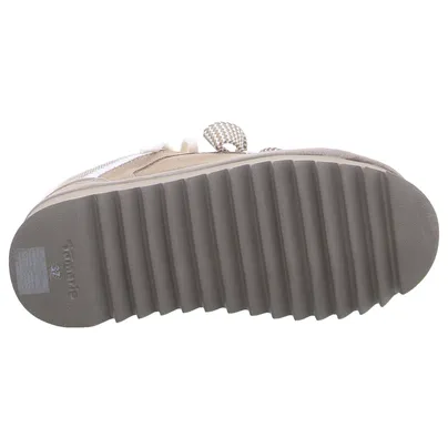 TAMARIS Stiefelette Taupe Leder TAMARIS Stiefelette Taupe Leder
