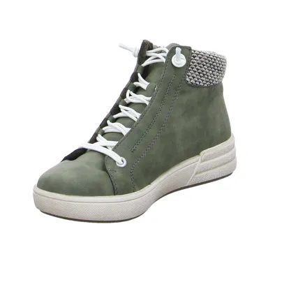 RIEKER Mid Cut Sneaker Olive Lederimitat 