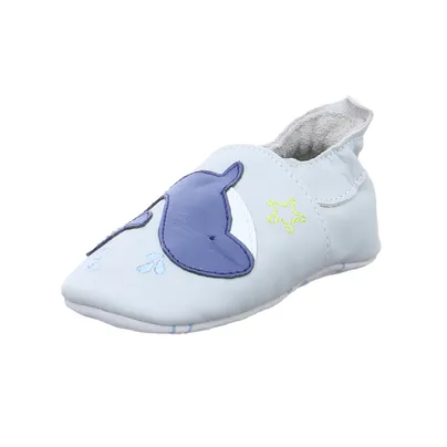 BOBUX Krabbelschuh Silber Leder BOBUX Krabbelschuh Silber Leder