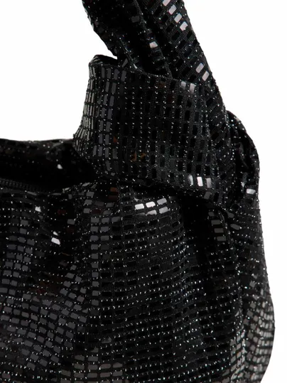 PIECES Clutch / Abendtasche Schwarz Textil PIECES Clutch / Abendtasche Schwarz Textil