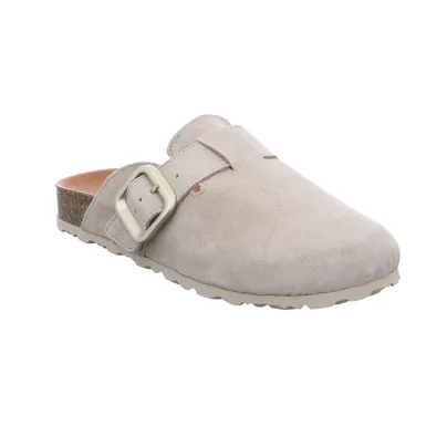 VERBENAS Pantolette Taupe Leder VERBENAS Pantolette Taupe Leder