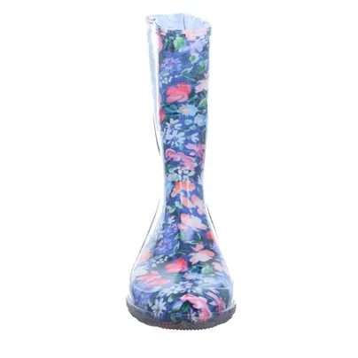 * Damen-Gummistiefel Blau Synthetik * Damen-Gummistiefel Blau Synthetik
