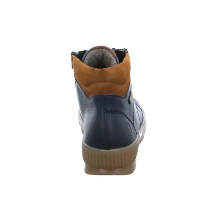 REMONTE mit TEX Membrane Mid Cut Sneaker Blau Leder 