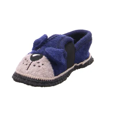 BECK warmer Hausschuh Kinder-Winterhausschuh Blau Textil BECK warmer Hausschuh Kinder-Winterhausschuh Blau Textil
