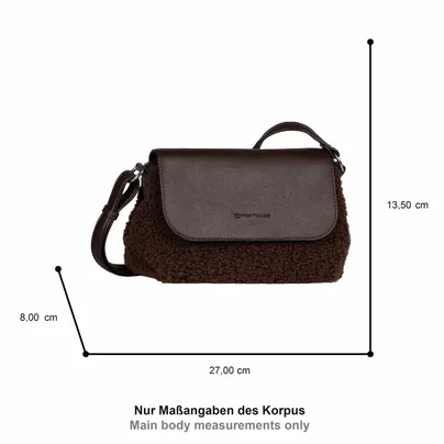TOM TAILOR Handtasche mit Überschlag Braun Textil TOM TAILOR Handtasche mit Überschlag Braun Textil