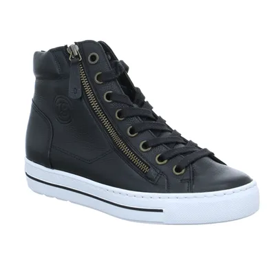PAUL GREEN Mid Cut Sneaker Schwarz Leder PAUL GREEN Mid Cut Sneaker Schwarz Leder