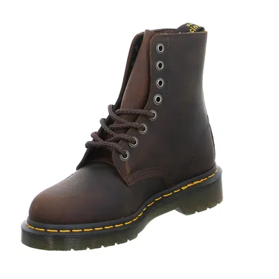 DR. MARTENS Blumenmuster Boot Braun Leder DR. MARTENS Blumenmuster Boot Braun Leder