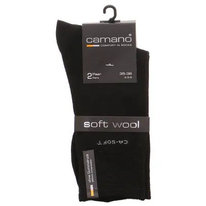 CAMANO 2-P.Business-Socke fürTex-Sch. Freizeitsocken Schwarz Textil 